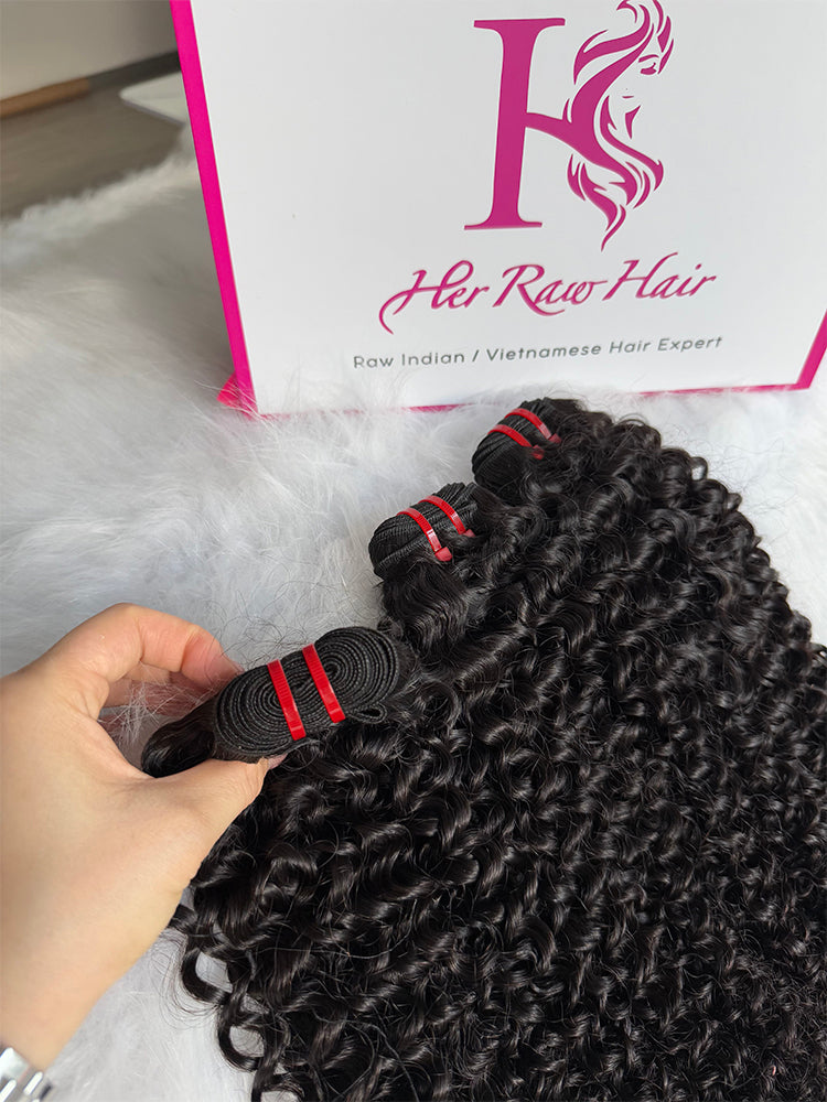 Luxury Cambodian Virgin hair Curly  bundle deals