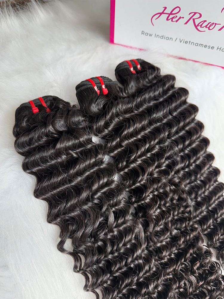Luxury Virgin hair Cambodian Deep wave bundle deals