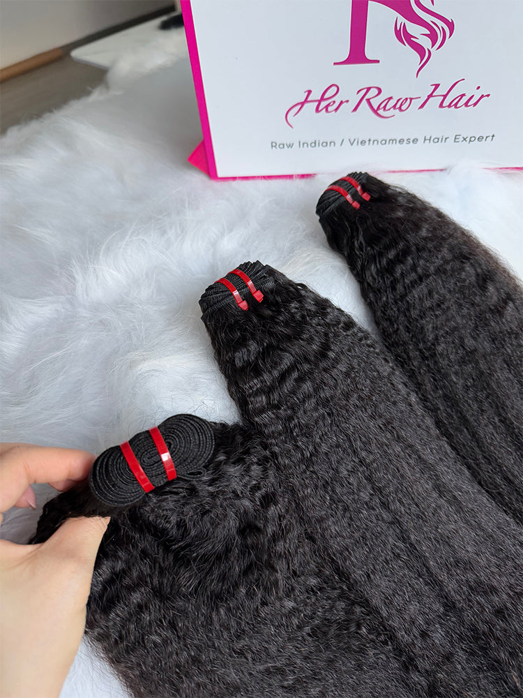 Luxury Virgin hair Cambodian Kinky Straight bundle deals