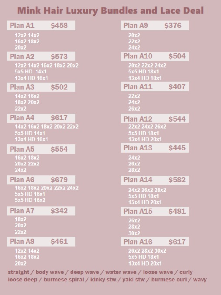 Mink Hair Luxury Bundles and Lace Deal