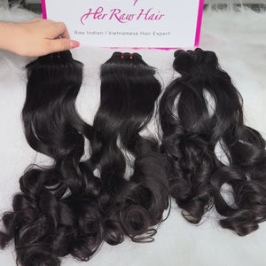Raw Cambodian Egg Curly Double Drawn Hair Bundle Deal