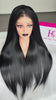 Straight jet black wig（2）