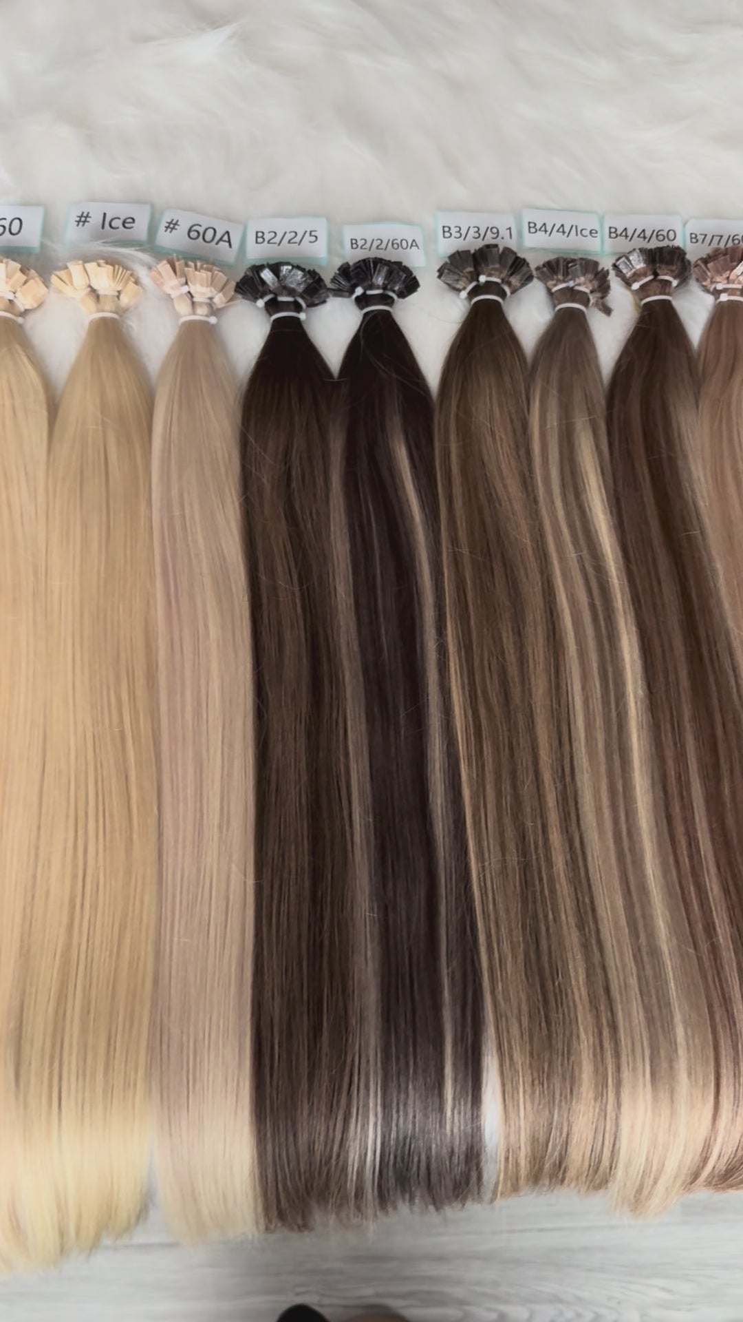 Straight K tip hair