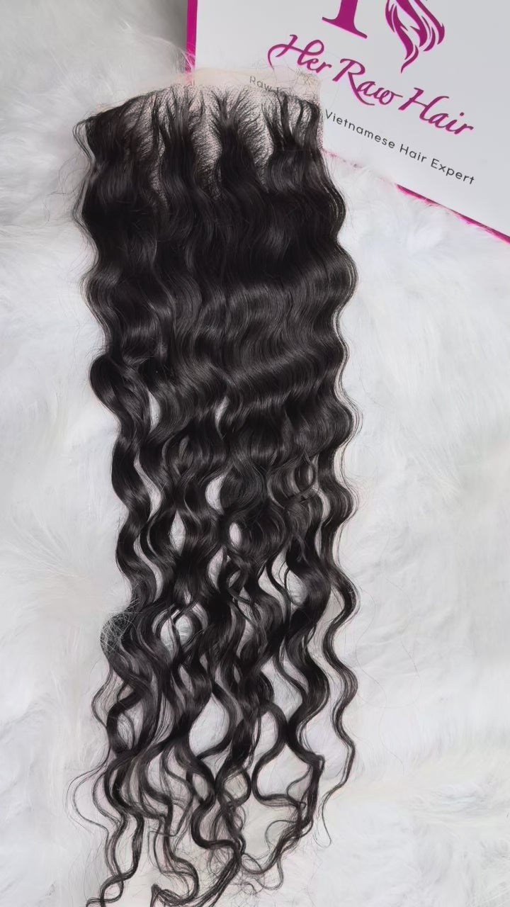 Raw Indian Curly 5X5 HD lace Closure