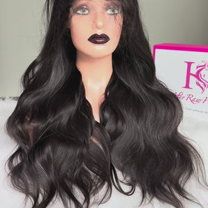 Indian Luxury Body wave virgin hair HD Lace closure wig