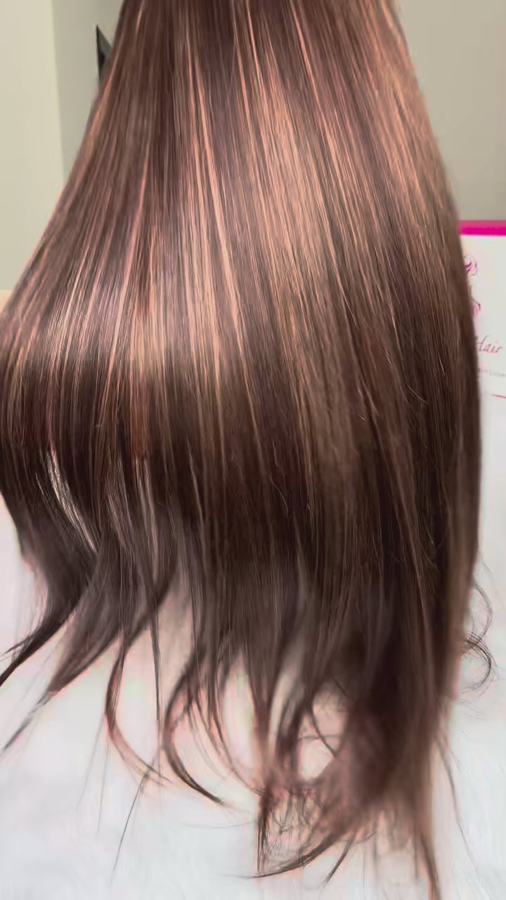 Straight ombre color lace wig(1)