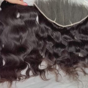 indian wavy bundle+frontal