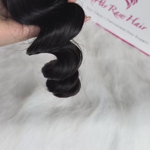 Indian Luxe Virgin Loose wave Hair Bundle Deal