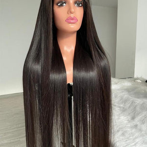 Raw Indian straight  Hair 1b# HD Lace  Wigs