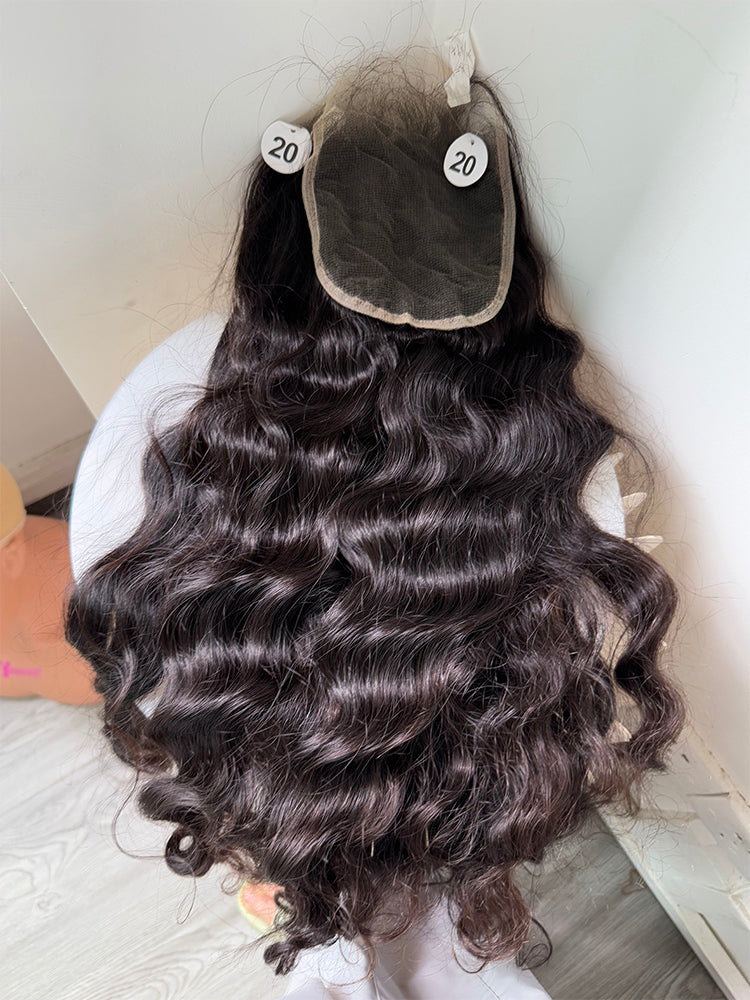 Curly hair  lace closure 