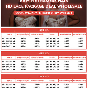 vietnamese hair HD lace closure deal