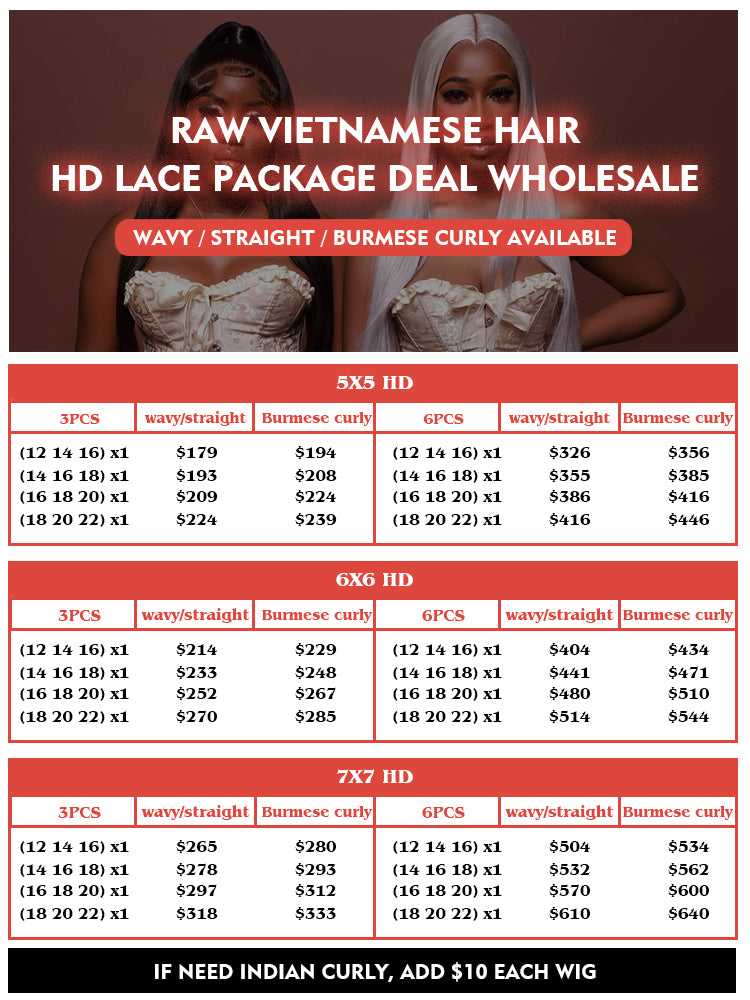 vietnamese hair HD lace closure deal