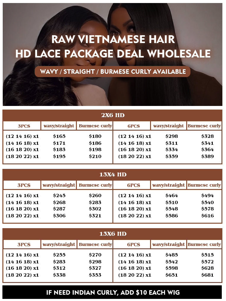 vietnamese hair HD lace closure deal