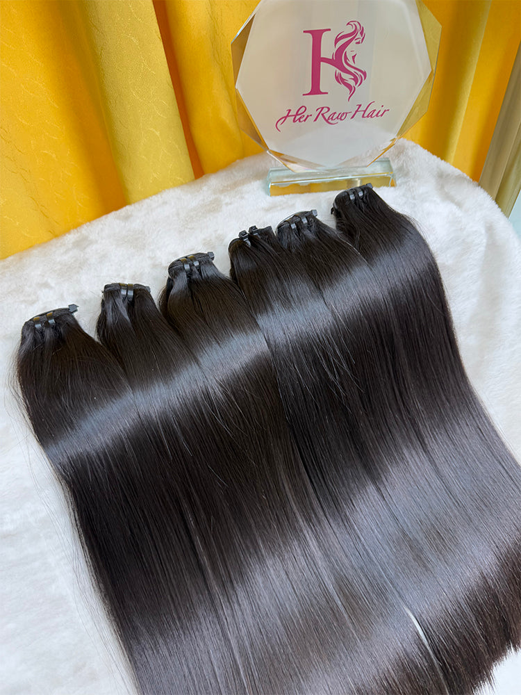 Vietnamese Hair Raw Double Drawn Bone Straight Bundles Deal